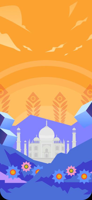 Mobile hero background